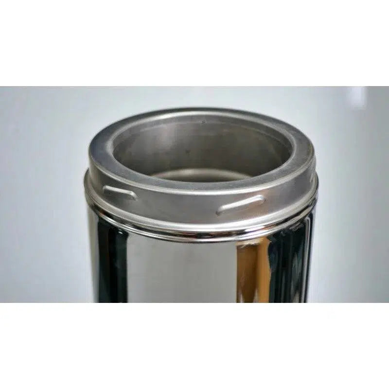 6" Standard Room Sealed 4m Flue Kit No Heat Shield All Black (Suits Freestanding Fireplaces)