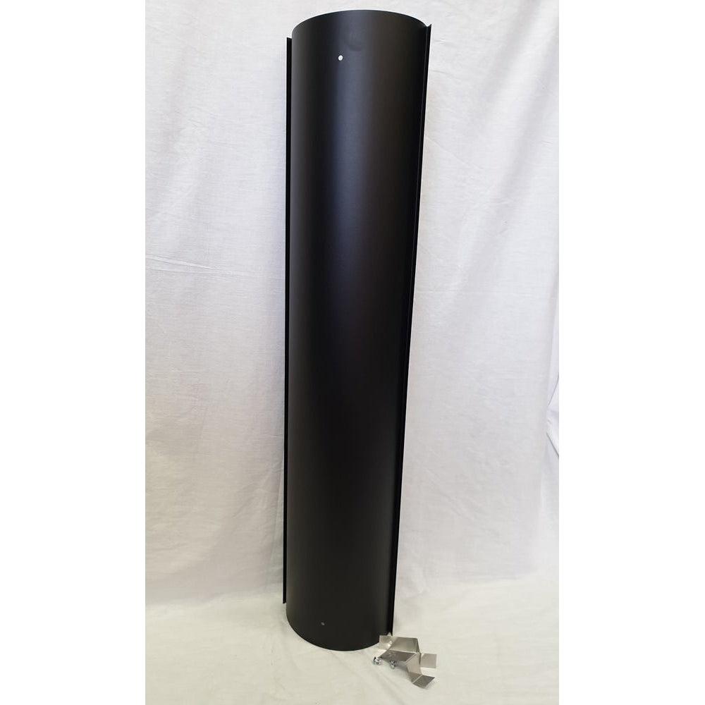 8" Flue Shield 1m S/S - Black