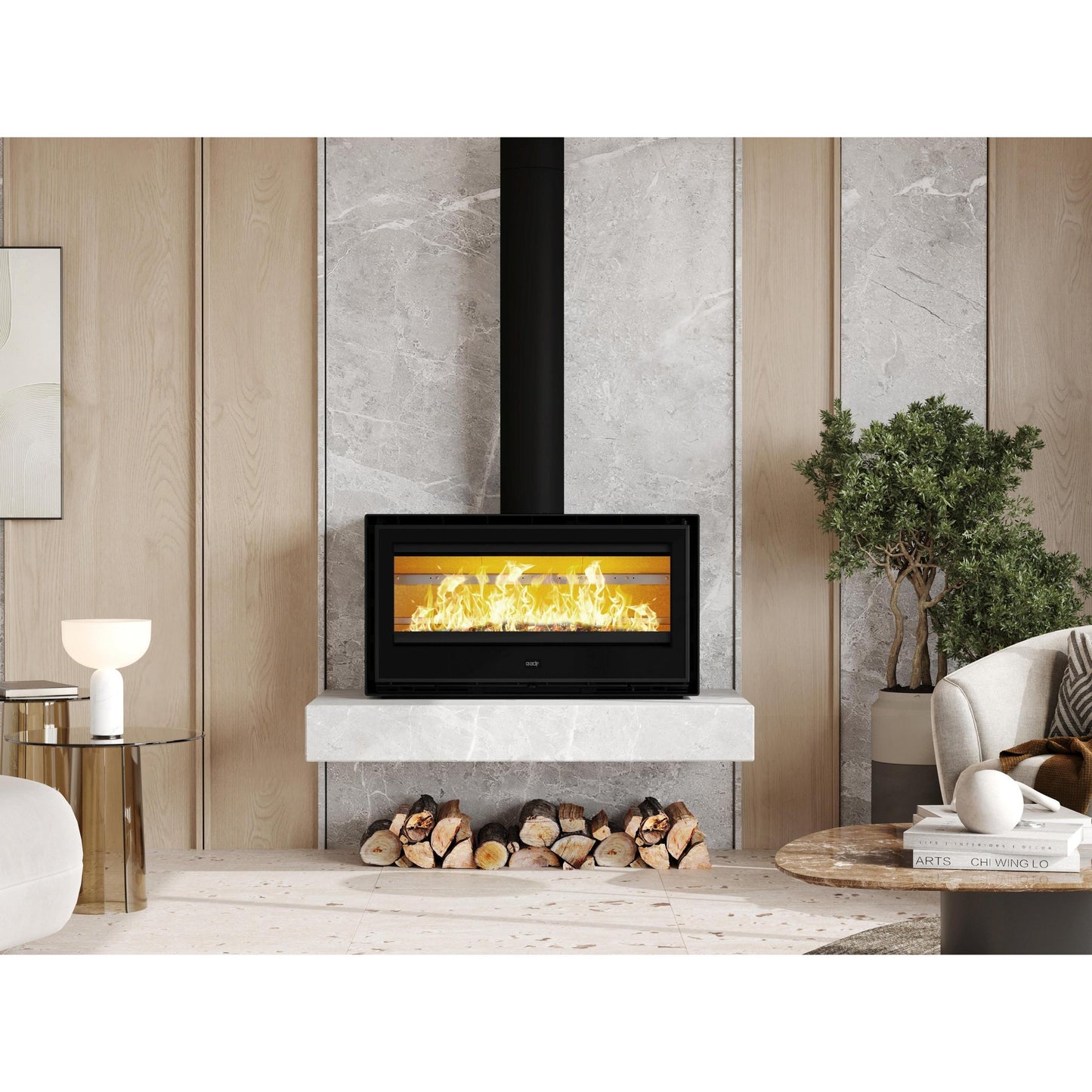 ADF Clare 100S B Freestanding Wood Fireplace