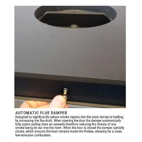 ADF Linea 100 Duo B L Freestanding Wood Fireplace inc. Open Base