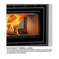 ADF Linea 100 Duo B L Freestanding Wood Fireplace inc. Open Base