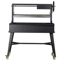 Argentinian 120cm Black Steel Grill BBQ