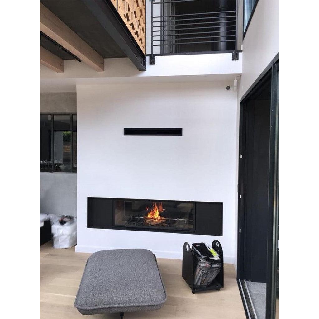Axis H1600 Panoramic Single Sided Inbuilt Wood Fireplace With Lift & Swing Door