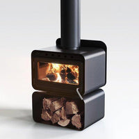 Blaze B100 Wood Fireplace with Wood Stacker