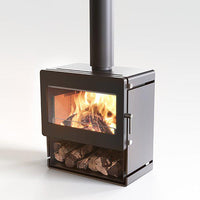 Blaze B700 Wood Fireplace with Wood Stacker