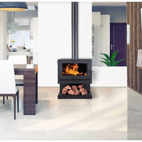 Blaze B900 Wood Fireplace with Base, Remote & Fan
