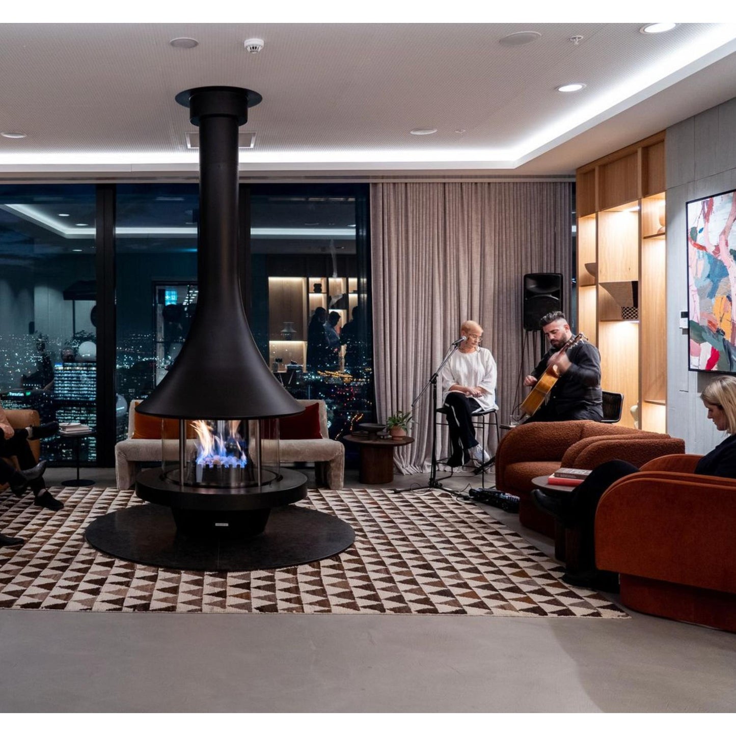 Bordelet EVA 992 Central Hanging Gas Fireplace