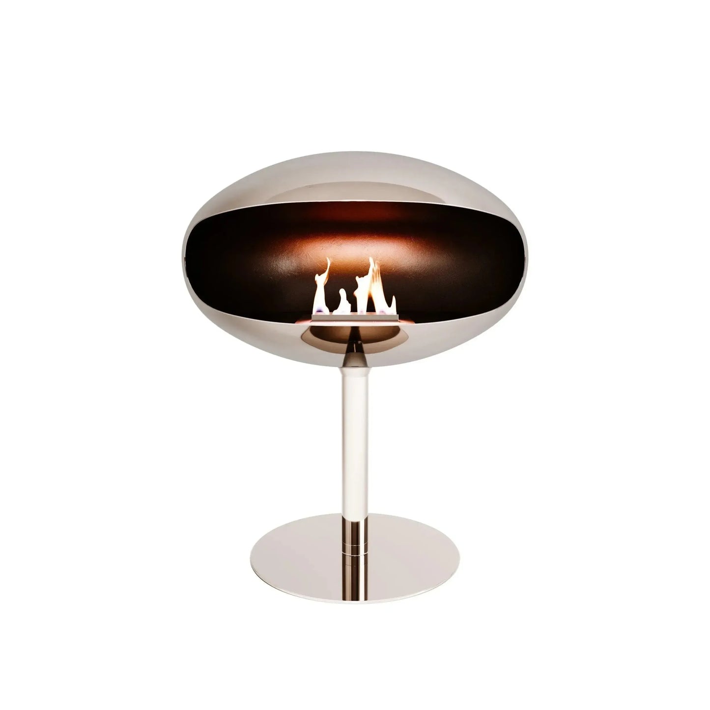 Cocoon Freestanding Ethanol Fireplace - Stainless Steel