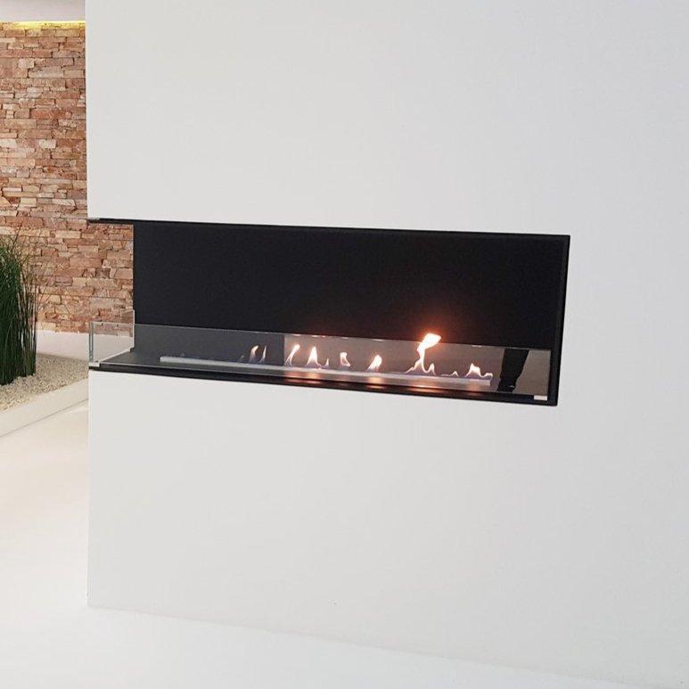 Decoflame Montreal Left Corner Ethanol Fireplace with Net Zero Burner