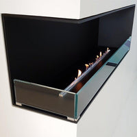 Decoflame Montreal Left Corner Ethanol Fireplace with Net Zero Burner