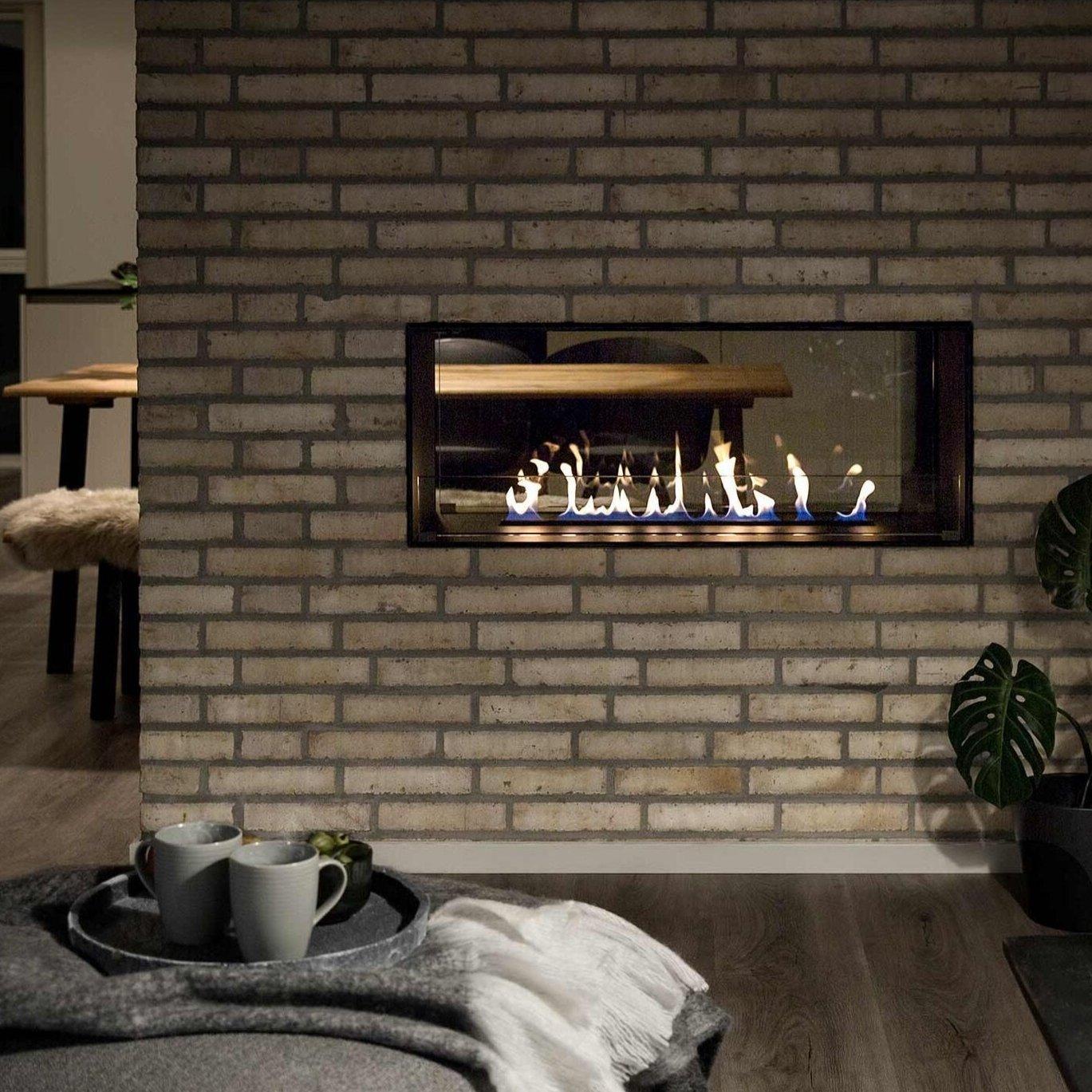 Decoflame Montreal Tunnel Ethanol Fireplace with Net Zero Burner