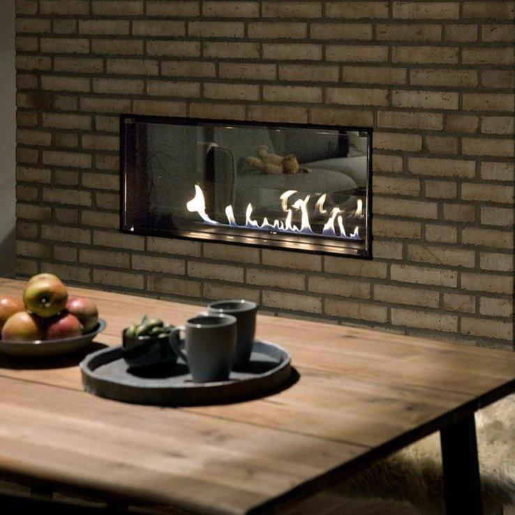 Decoflame Montreal Tunnel Ethanol Fireplace with Net Zero Burner