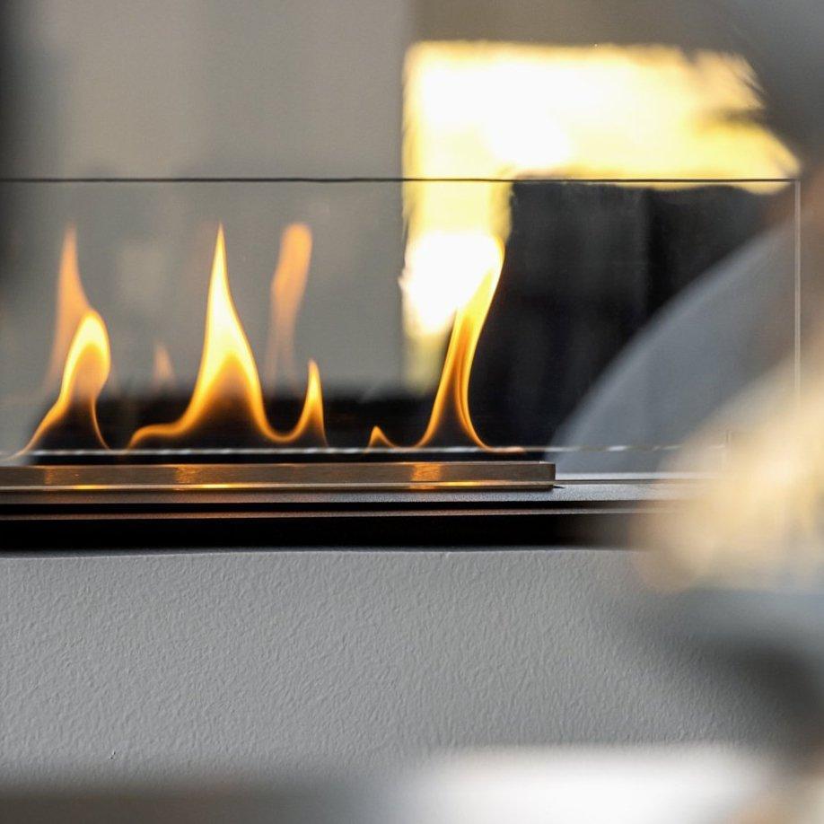 Decoflame Montreal Tunnel Ethanol Fireplace with Net Zero Burner