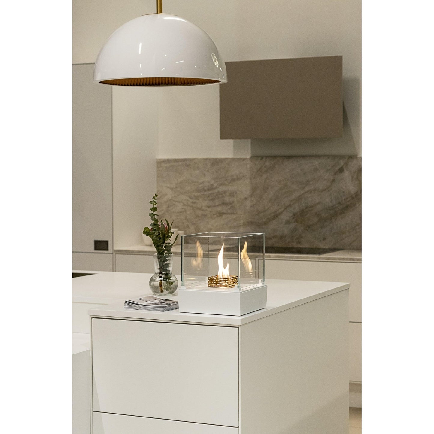 Decoflame Outdoor Net Zero Manual Nice Tower Freestanding White Ethanol Fireplace