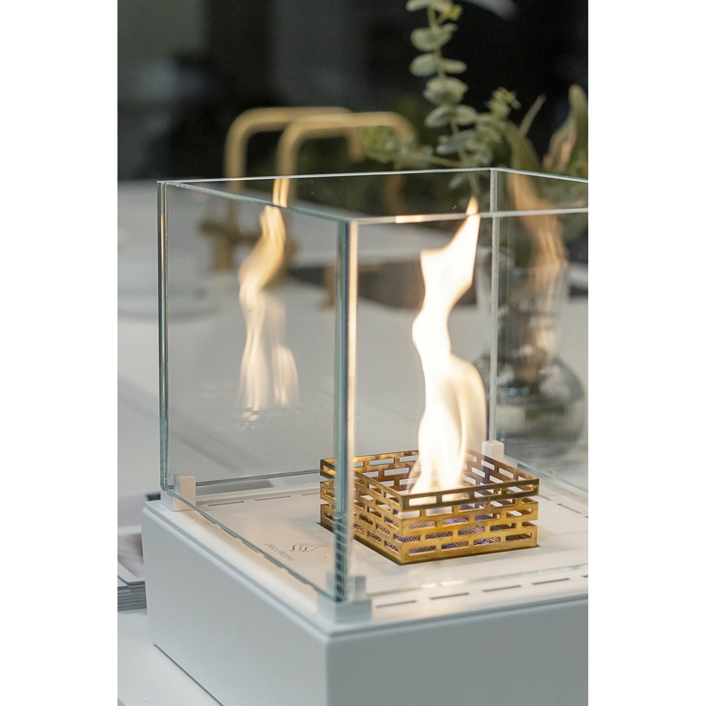 Decoflame Outdoor Net Zero Manual Nice Tower Freestanding White Ethanol Fireplace