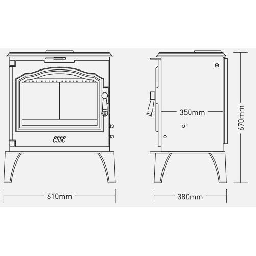 Esse 700 Wood Fireplace With Outside Air