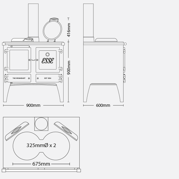 Esse Ironheart Wood Cooker