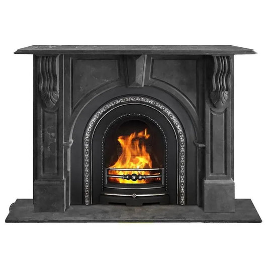 Evandale Arched Sr Granite Mantle Belgium Black