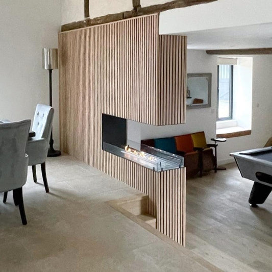 Foco Room Divider 1200 Triple Sided Ethanol Fireplace