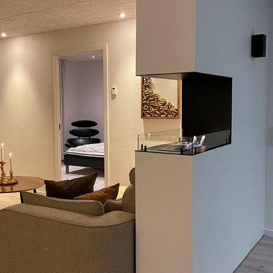 Foco Room Divider 800 Triple Sided Ethanol Fireplace