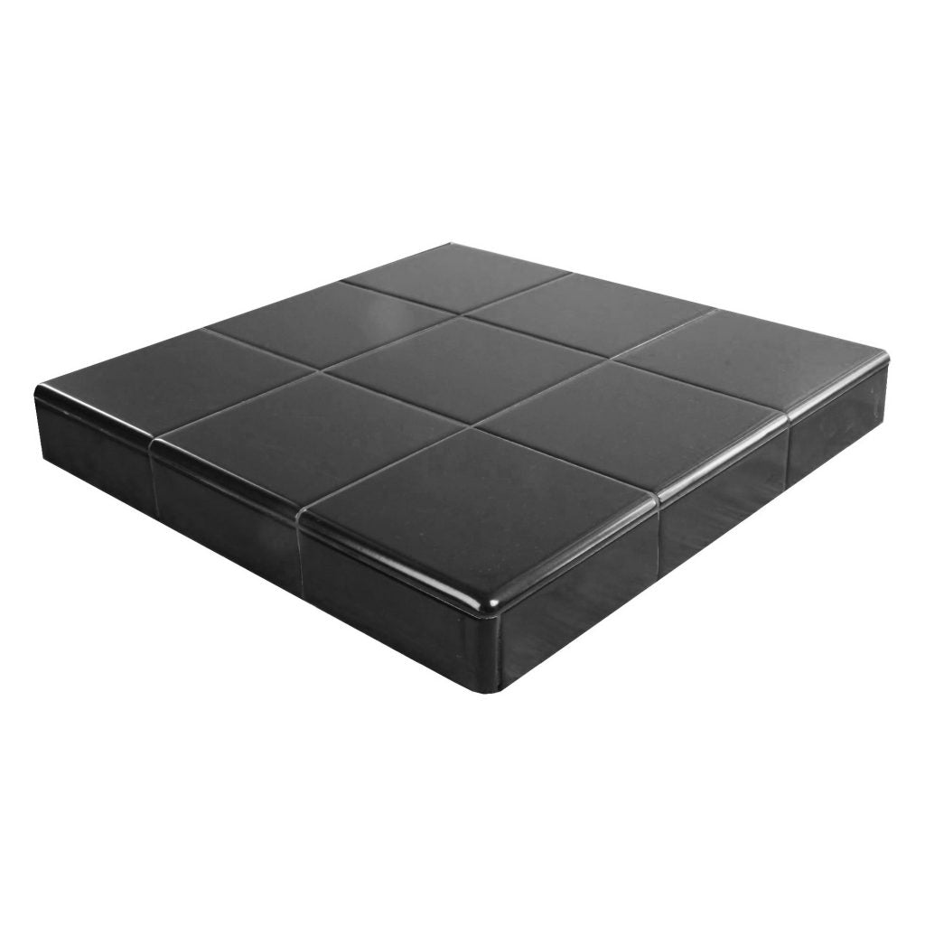 H & E Smith 152x76x9mm (6x3") Basalt Black Matt - Fireplace Tile