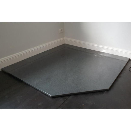 Hearth W130 x D130 x 2cm Corner w Front Edge Crystal Honed