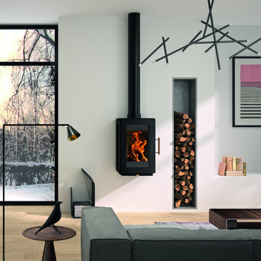 Hergom Glow Wall Mounted Wood Fireplace
