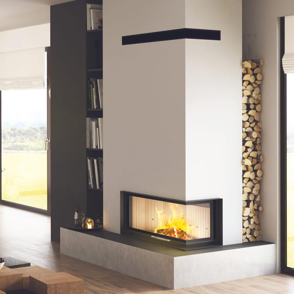 Hestia 1000 Guillotine Right Wood Fireplace Luxe Fireplaces