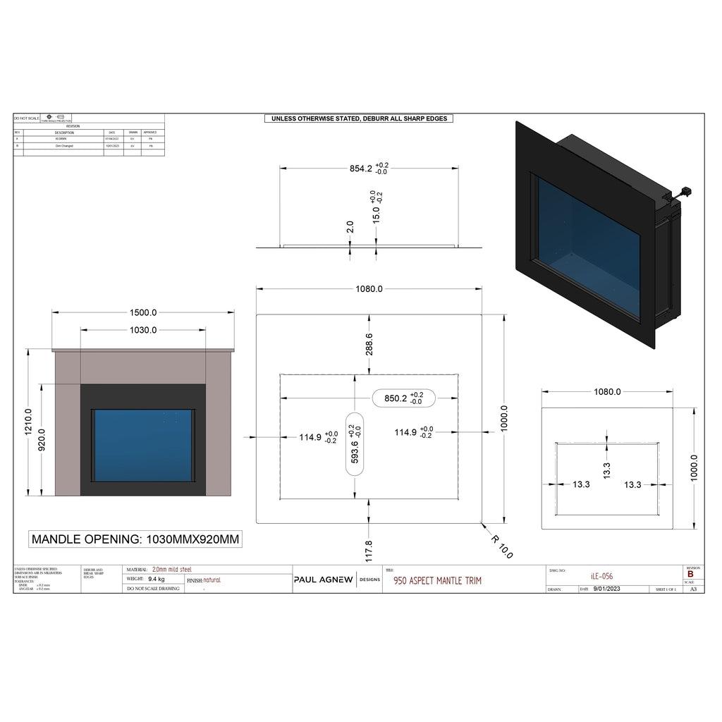 Ilektro 950 Aspect Mantle Trim