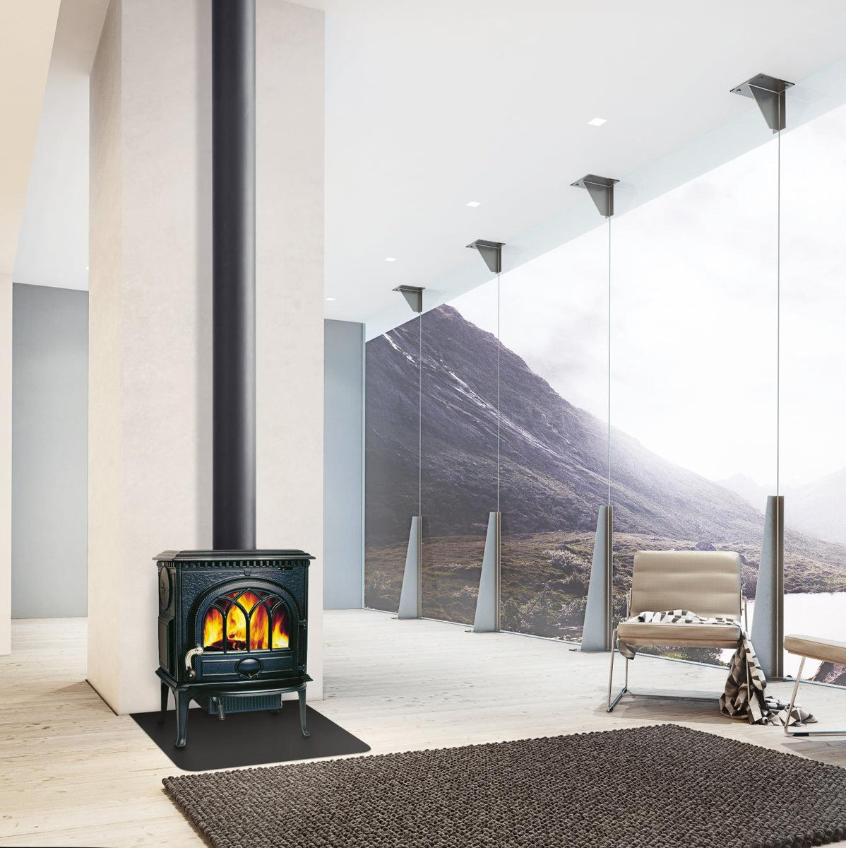 Jotul F3 Blue Black Enamel Wood Fireplace Luxe Fireplaces