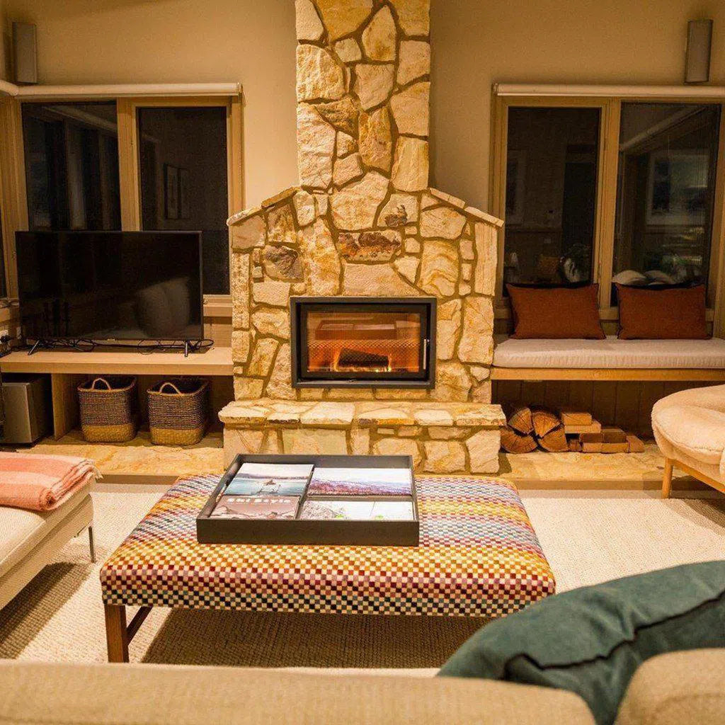 KOBOK Mt Blanc 970 Aquatec Wood Fireplace with Swing Door