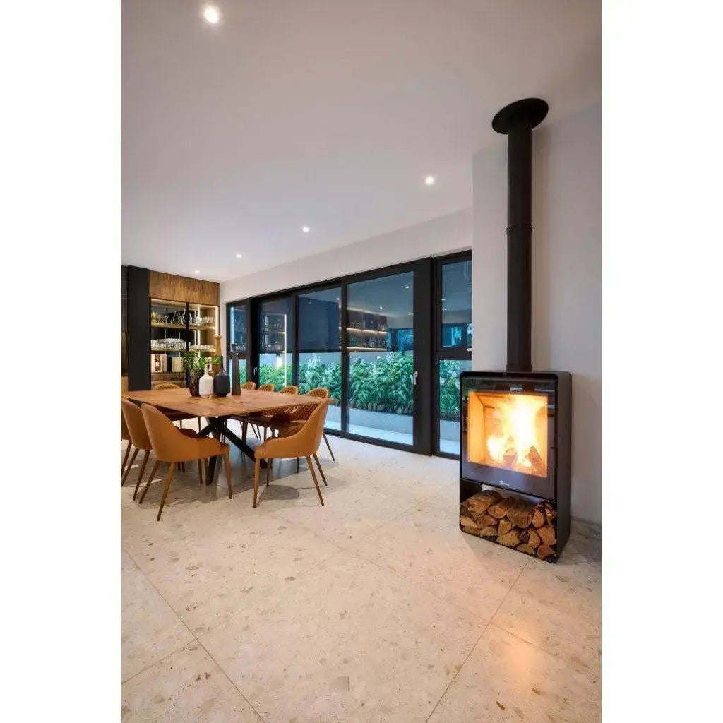 Lacunza Atlantic 613 (Includes Heat Shield) Free Standing Wood Fireplace