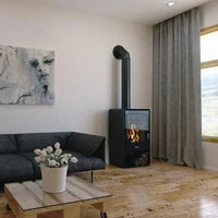 Lacunza Atlantic 613 (Includes Heat Shield) Free Standing Wood Fireplace