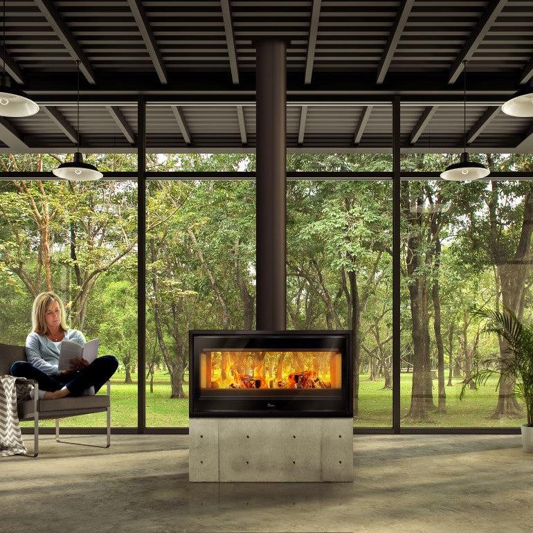 Lacunza Verona 1000 Free Standing Wood Fireplace