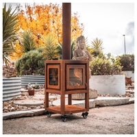 Lazaro Medium Outdoor Wood Fireplace