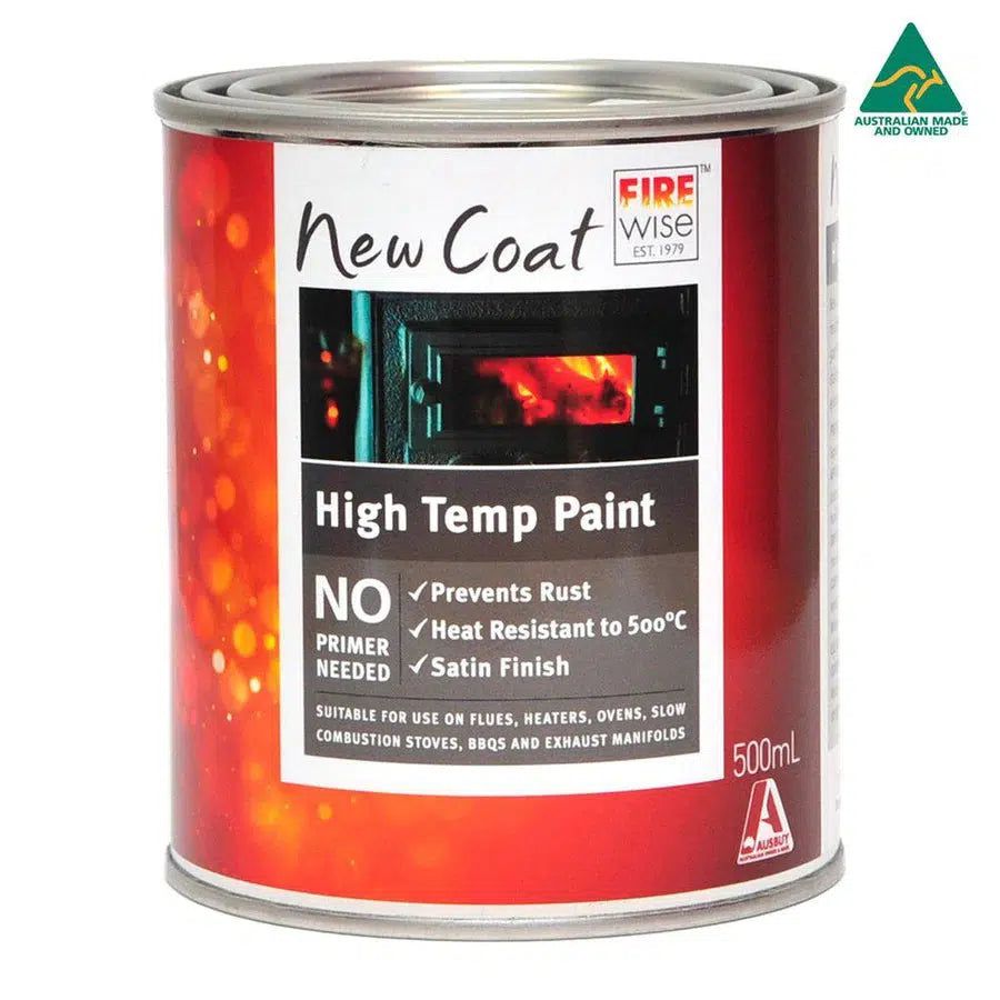 New Coat High Temp Paint 500ml Luxe Fireplaces