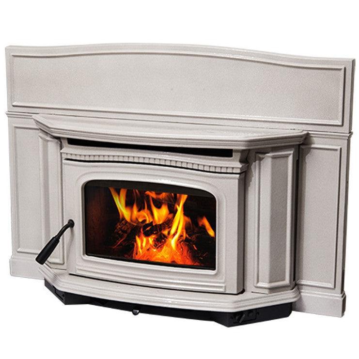 Pacific Energy Alderlea T5 Antique White Enamel Inbuilt Wood Fireplace