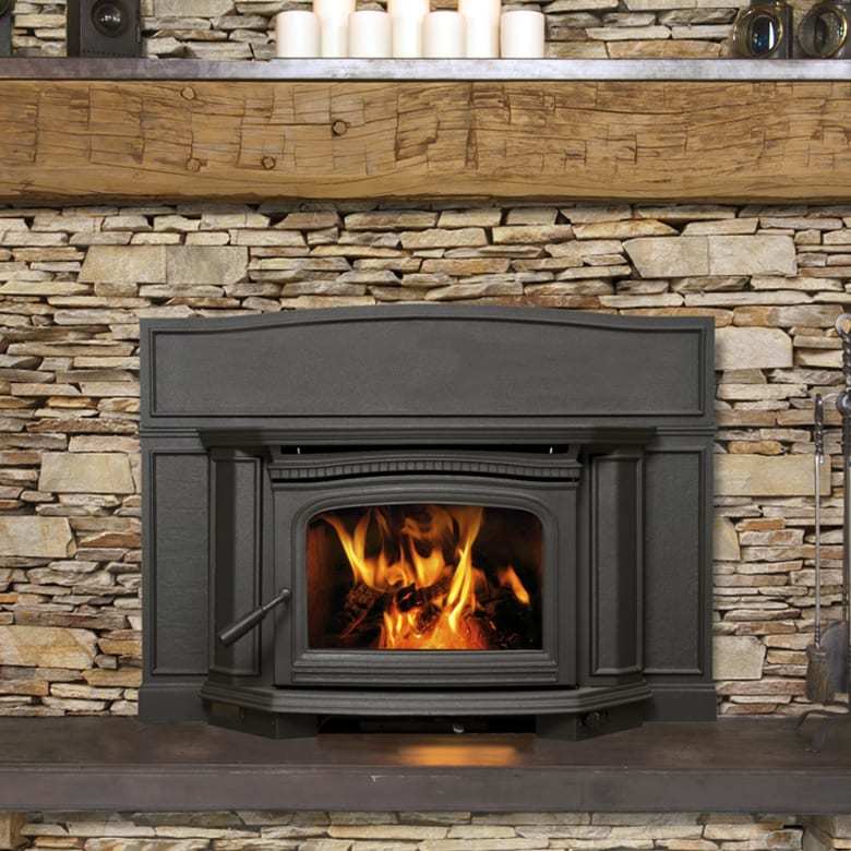 Pacific Energy Alderlea T5 Metallic Black Inbuilt Wood Fireplace