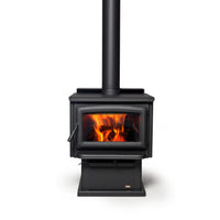 Pacific Energy Summit LE on Pedestal Freestanding Wood Fireplace