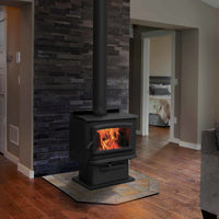 Pacific Energy Super LE on Pedestal Freestanding Wood Fireplace