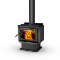 Pacific Energy Vista LE2 With Pedestal Freestanding SMART Wood Fireplace