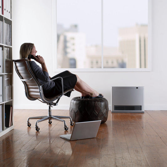 Rinnai Avenger 25 Portable Gas Heater Platinum Silver