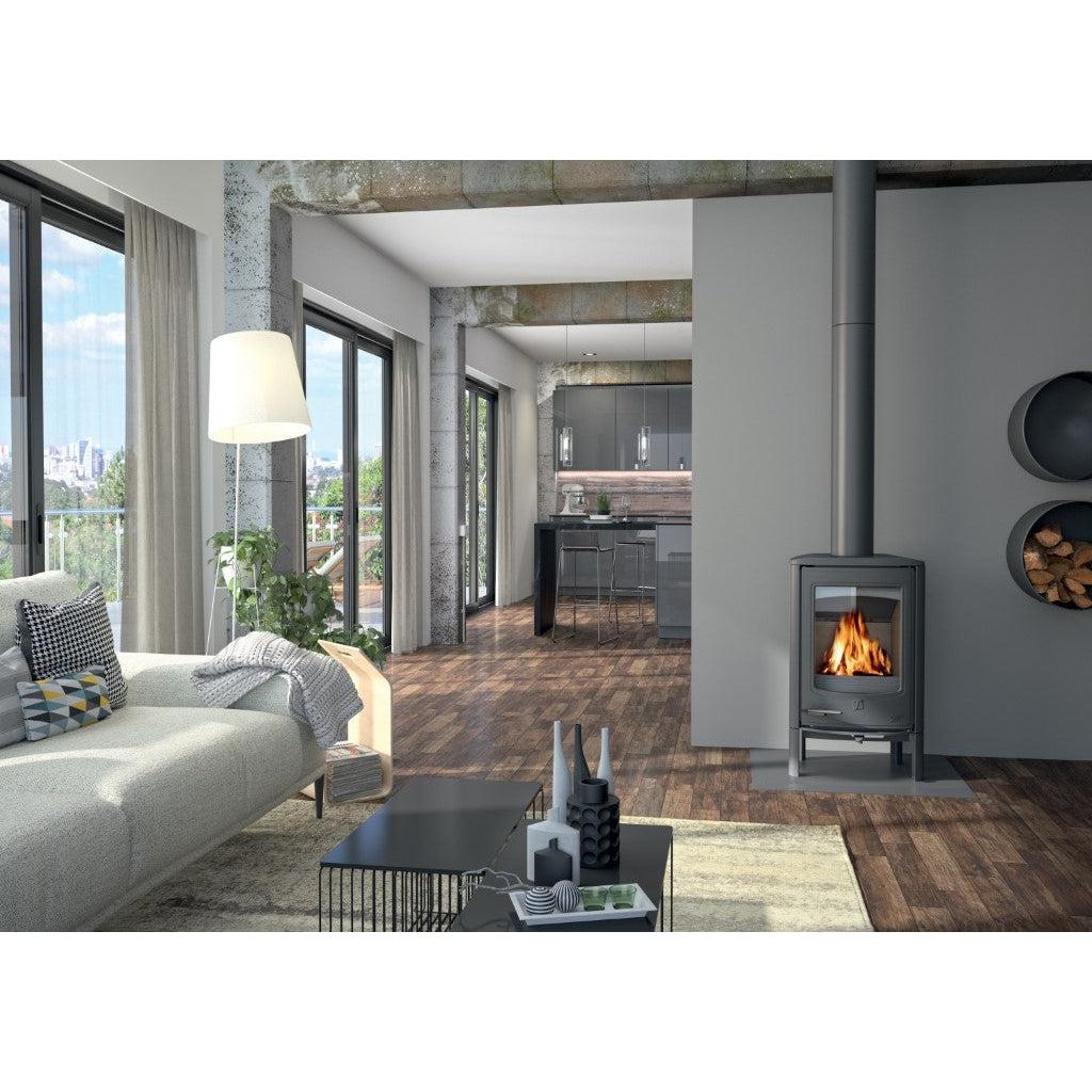 Seguin Jade Freestanding Wood Fireplace