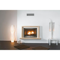 Seguin Super 9 Wood Fireplace With Swing Door & Black Line Glass