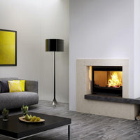 Seguin Super 9 Wood Fireplace With Swing Door & Black Line Glass