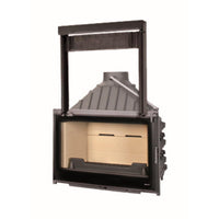 Seguin Visio 8 Plus Wood Fireplace With Swing Door, Lift, Black Line Glass & Brick Lining