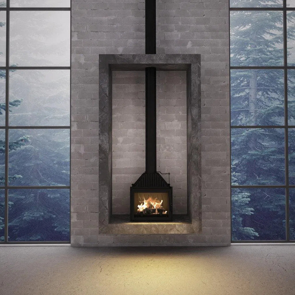 Siena 750 Glass Fronted Free Standing Wood Fireplace