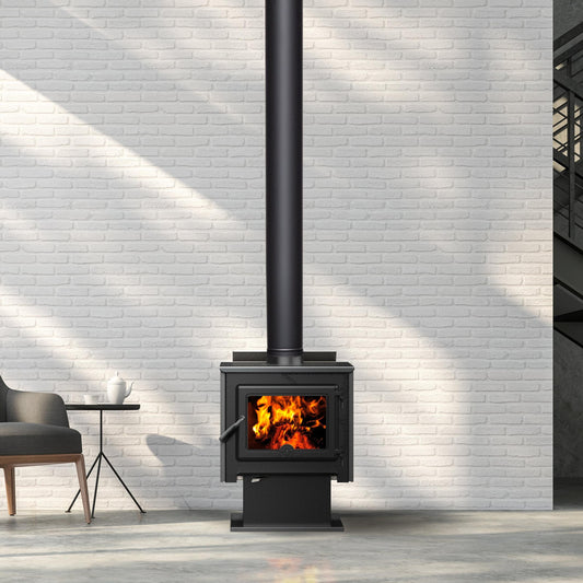 True North TN20 on Pedestal Wood Fireplace