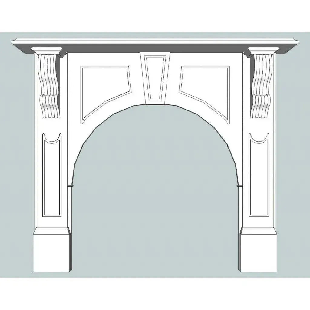 Victorian Arched Mdf Mantle