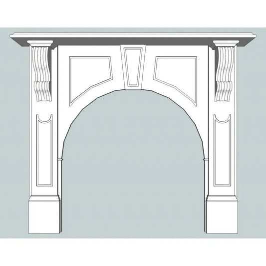Victorian Arched Mdf Mantle